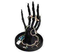 Nexusectar Skeleton Hand Ring Dish - 3D Printed Bracelet Storage, Necklace Display Tray For Women Men Collectors Bedroom Bathroom Bedside Nightstand Dressing Table Home Apartment