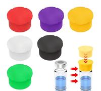 Nexusectar Small Vials Caps | 6 Piece Labware Reusable - Caps for Glass Vials,for Quick Organization Identification Industrial Oil Storage Research Clinics