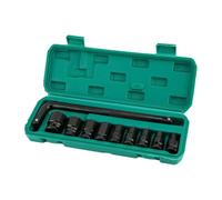 Nexusectar Socket Wrench Set | 10-Piece Metric High-Efficiency Tool Kit | Hex Bit Impacts Socket Set | for Screws, Threads, Installation, Removal, Home, Bathroom, Toilet, Shower, Auto Repairing,
