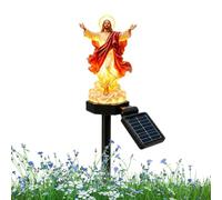 Nexusectar Solar Jesus Statue LED Religious Outdoor Sculpture Decor