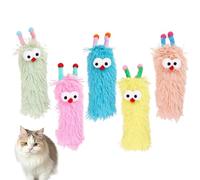 Nexusectar Teething Doll Soft Caterpillar - Cat Pillow Toy, Stuff Kitten Toys, Cat Plush Toy | 5X Pillow Cute Dolls Interactive Kitten Toys, Pet Supplies with Catnip Inside for Indoor Exercise