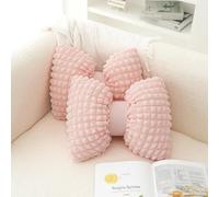 NexusGlow 2 Pcs Bow - Shaped Throw Pillow Butt Cushions Cute Floor Seating & Sofa Decor for Car Seats Docer Chairs - Ideal Warm Home Decoration Gift (pink)