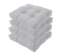 NexusGlow 4Pcs Garden Chair Cushions 48x48x10cm Thick Waterproof Outdoor Seat Pads Non-Slip Dining & Patio Pads for Comfortable Support Dining Seat Pads (Light Grey)