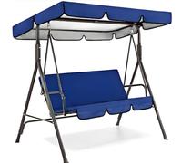 NexusGoods Swing Canopy & Seat Cover Replacement Set, Waterproof Outdoor Protective Covers for Garden, Patio & Beach Accessories (Navy Blue,142x120x18cm/150x50x50cm)