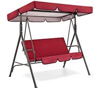 NexusGoods Swing Replacement Covers for 2/3-Seater Sets, Waterproof Outdoor Protective Covers for Garden, Patio & Beach Accessories (Red,164x114x15cm/150x50x50cm)
