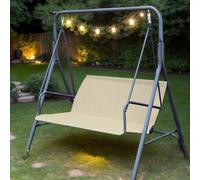 NexusGoods Swing Seat Cover Replacement for 2/3-Seater, All-Weather Waterproof Outdoor Swing Chair Protector for Patio, Porch, Backyard (Beige,127cm x 50cm x50cm)