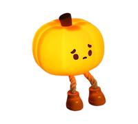 NexusMind Pumpkin LED Night Light for Kids & Adults - Cute Silicone Bedside Lamp with Adjustable Brightness & Timer - Soft Glow Nightlight for Children & Adults - USB Rechargeable - Safe & Portable