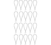 NexusPulse 20 Pieces Silver Tone Black Lanyard Cell Phone Charm Split Ring Strap, Clasp Lariat Cord Strap For Mobile Cell Phone/Mp3/Mp4/Usb Flash Drive//Keyrin Clever Design, Cell Phone Charms