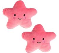 NexusPulse 2Pcs Star Plush Pet Dog Toys Cute Squeaky Toy for Interactive Toy Dog Chew Toy for Pet Dog Puppy Training Playing, Squeak (Pink)