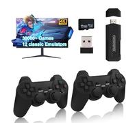 NexusPulse Vintage Game Console with Over 30000 Games Preloaded, 4K HDMI Compatibility, Dual 2.4GHz Wireless Controllers - Easy Plug & Play