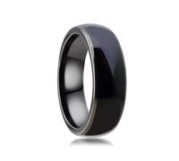 NEXUVELL RFID Smart Ring Ceramic Epoxy Resin ID T5577/IC CUID(GEN2) Chip Rewritable Clone 125kHz/13.56mHz Access Control Lock Key Cards (ID T5577 Chip, Black, US#11)