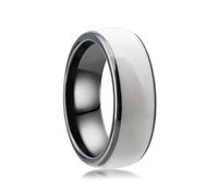 NEXUVELL RFID Smart Ring Ceramic Epoxy Resin ID T5577/IC CUID(GEN2) Chip Rewritable Clone 125kHz/13.56mHz Access Control Lock Key Cards (ID T5577 Chip, White, US#8)