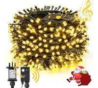 NEXVIN Christmas Tree Lights - 25M 200 LED Plug in Fairy Lights with Christmas Music, Motion Sensor Decorations for Outdoor Indoor Garden Wedding Party - Warm White