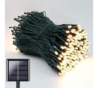 NEXVIN Solar Christmas Fairy Lights, 72ft/22M 200 LED Outdoor String Lights, 8 Modes Waterproof Solar Christmas Lights for Garden, Party, Holiday, Tree, Yard, Patio, Xmas Decoration - Warm White