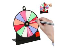 Neyared 4.5 Inch Spin the Wheel with Stand, 12 Slots Spinning Prize Wheel for Fortune Game, Erasable Acrylic Board