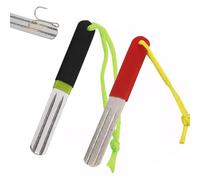 Neyeau 2 PCS Darts Sharpener Darts Repointing Tool Darts Sharpener Tool Double Sided V-Groove Dart Sharpener with Handle for Fishing Grinding Rapid Sharpening Reduced Bounce Outs