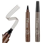 Neyeau Eyebrow Pencil, 2PCS Eyebrow Tint Grey Brown & Dark Brown, Waterproof 3D Microblading, Long-Lasting, Natural Liquid Eyebrow Pen