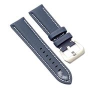 NEYENS 20MM 22MM 24MM 26MM Carbon Fibre Nylon Canvas Watch Strap For Panerai Hamilton TAG OMEGA HEUER Men's Wrist Watch Band Bracelet(Blue Silver clasp,20mm)