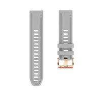 NEYENS For Garmin Fenix 7S 6S 5S Watchband 20mm Bracelet rose gold buckle For Fenix 6s Pro 5s Plus Silicone Quick Replacement Wrist Straps (Color : Gray, Size : For Fenix 7S)