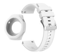 NEYENS Silicone Strap For Huawei Watch GT5 Pro 46mm Smart Watch Band Protective Case Shell(White Bundle)