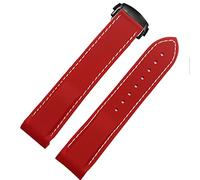 NEYENS Waterproof Silicone Watch Band For Omega Comas Strap Meidus Rudder Rubber Watch Strap 22mm(Red White-black,22mm)