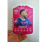 Neymar Jr 99 Futties EA FC 24 Ultimate Team FUT Card Printed on Hard Contoured Material