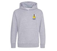 Neymar Jr World Cup Sticker Kids Hoodie - Gray / 12-13 years