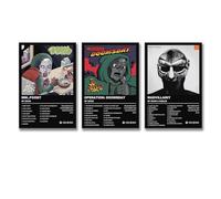 Neymoone 3 PCS Mf Poster Doom Rapper Music Album Poster Wall Art Canvas Posters Room Decorative Aesthetic Poster Print Decor Posters 20x30inch(50x75cm)-3pcs Style-3