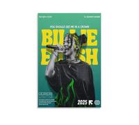 Neymoone Billie Poster Eilish Music Vintage Retro Cover 2025 Posters for Room Aesthetic Canvas Wall Art Bedroom Decor20x30inch(50x75cm)