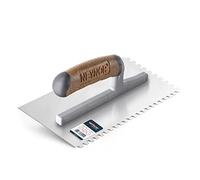 NEYNOR® Notched Tiling Trowel TD 0.25" - Plastering Notched Trowel - Stainless Steel - Ergonomic Handle - Made in EU - 6x6 mm