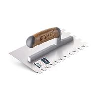 NEYNOR® Notched Tiling Trowel TD 0.5" - Plastering Notched Trowel - Stainless Steel - Ergonomic Handle - Made in EU - 12x12 mm