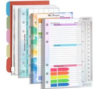 NEYSA 6 Holes Binder Refill Paper Kit for Filofax Personal Size, 82 Sheets