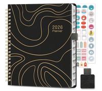 NEYSA Academic Diary 2026 Week to View A4 - January-December 2026 (12 Months) Appointment Book, Teacher Planner with Self-adhesive pen loop, Planner Stickers - 11.5 x 8.8 ‘’ (B-Line)