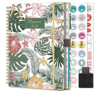 NEYSA Diary 2025 2026 Week to View A5 Academic Diary July 2025 - June 2026 (12 Months) Planner with Self-adhesive pen loop, Monthly tabs & Stickers (N55-Red)