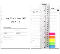 NEYSA Diary 2026 2027 Refill Day per Page A5 Size,July 2026 - June 2027