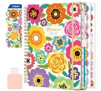 NEYSA Diary 2026 2027 Week to View - A5 Academic Diary July 2026 - June 2027 (12 Months) Planner with Self-adhesive pen loop, Ruler Bookmark & Stickers(Orange)