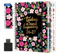 NEYSA Diary 2026 2027 Week to View - A5 Academic Diary July 2026 - June 2027 (12 Months) Planner with Self-adhesive pen loop, Ruler Bookmark & Stickers