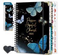 NEYSA Diary 2026 A5 Week to View Jan -Dec 2026 (12 Months) Spiral Bound Academic Planner with Self-adhesive pen loop,Ruler Bookmark, Monthly tabs & Stickers