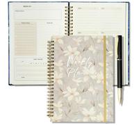 NEYSA Weekly Planner - A5 To Do List Daily Planner - 6.2 x 8.5'' Habit Tracker Journal with Spiral Binding-Daily Goals Notebook- Work Organizer 142 Pages (U - White)