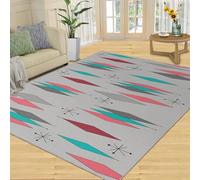 NEYTIIR Brown Leopard Animal Print, European Bohemian Vintage Cheetah Apartment Carpet, Low Pile Rug Easy Cleaning For Living Room(Prismatic Geometry,80 x 220 cm)