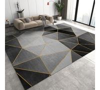 NEYTIIR Marble Area Rugs, Curved Flowing Lines Doodle Art Abstract 3D Carpet, Large Area Rug Low Pile Durable Enough Apply To Family(Pattern7,180x220cm)
