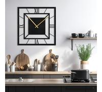 NEYTIIR Modern Wall Clock, Decorative Minimalist Battery Operated Wall Clock With Number Design For Contemporary Home Decor(A,14 inch)