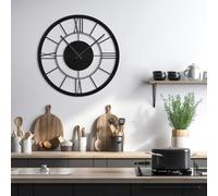 NEYTIIR Modern Wall Clock, Decorative Minimalist Battery Operated Wall Clock With Number Design For Contemporary Home Decor(E,10 inch)