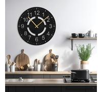 NEYTIIR Modern Wall Clock, Decorative Minimalist Battery Operated Wall Clock With Number Design For Contemporary Home Decor(C,16 inch)