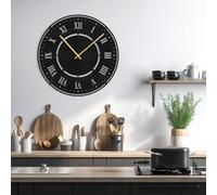 NEYTIIR Modern Wall Clock, Decorative Minimalist Battery Operated Wall Clock With Number Design For Contemporary Home Decor(D,16 inch)