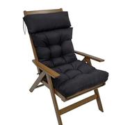 NEYTIIR Waterproof Tufted Chair Cushion High Back Outdoor Patio Cushion For Comfort & Style Ideal For Garden Deck Porch And Patio Use(Black)