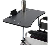 NEYTIIR Wheelchair Tray Table, Wooden Dining Table Board, Detachable Wooden Wheelchair Tray Dining Table, Wheelchair Accessories With Mobile Phone Holder For Seniors Adult Wheelchair, Stability,