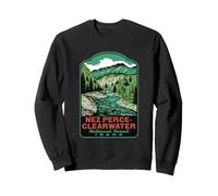 Nez Perce Clearwater National Forest Idaho Retro Art Sweatshirt