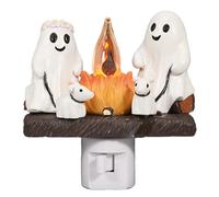 nezababy Campfire Night Light Plug in Flickering Ghost Nightlight Halloween Indoor Lights Santa Night Light Christmas Night Lights Plug Into Wall (Ghost Night Light)