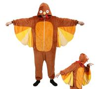 nezababy Chicken Costume Turkey Pajamas Hen Outfit Birds Animal Onesie Funny Halloween Carnival Cosplay Fancy Dress for Adults (Chicken, Medium)